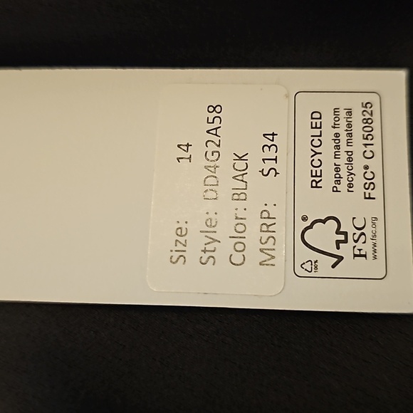 NWT DKNY Sleeveless V-line Side Slit Pleated Front Dress Size 14 Black - Picture 10 of 16